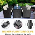thumbnail image 2 of 10Pcs Furniture Clips Anti-Deformed Rattan Furniture Connectors, 2 of 5