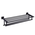 thumbnail image 1 of GERZWY Towel Shelf with Double Towel Bar Rack Organizer for Bathroom 24-Inch SUS 304 Stainless Steel Modern Wall Mount Matte Black, 1 of 4