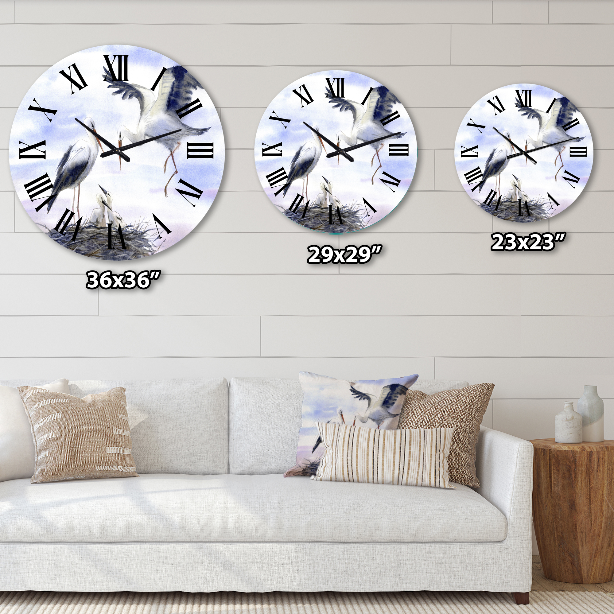 Designart 1 in Quartz Farmhouse Wall Clock