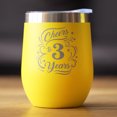 thumbnail image 2 of Bevvee Insulated Wine Tumbler 12 oz Cheers 3 Years Gifts for Wine Lovers Tumblers, 2 of 4
