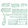 thumbnail image 2 of Drawings Templates Measuring Templat, Plastic Clear Draft Ruler 12Pcs Drawing Template Tool, for Clothing Designs of Cutting,Drawing Furniture Designs, 2 of 8
