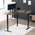 thumbnail image 2 of VIVO Dark Walnut / Black Electric 63" x 47" Corner Standing Desk, 2 of 8