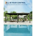 thumbnail image 3 of Tuekys All-Aluminum Louvered Pergola 12' x 20', Outdoor Pergola with Adjustable Louvered Roof, Reinforced Aluminum Frame, Integrated Drainage System, Hardtop Gazebo for Patio, Deck, 3 of 6