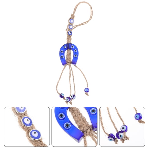 IDEANATEGRATE 1Set Blue Eye Ornament Evil Hanging Decor For Car Decoration Wall Accessory