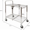 thumbnail image 2 of Luxor 2-Shelves Steel Collapsible Metal Utility Cart - Black, 2 of 4