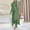 Green, variant on Two Piece Knit Sets Women Fall Trendy Casual Long Sleeve Round Neck Soft Ribbed Knit Slit Top and Pants Loungewear Set