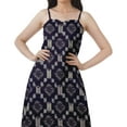 thumbnail image 5 of Moomaya Sleeveless Womens Cocktail Dresses Printed Rayon Plus Size Dress, 5 of 6