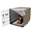 thumbnail image 2 of Taupe Dog Crate Cover, Royal Victorian Botanical Design Exquisite Floral Historic Pattern, Easy to Use Pet Kennel Cover for Medium Large Dogs, 35" x 23" x 27", Warm Taupe Sand Brown, by Ambesonne, 2 of 6