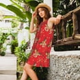 thumbnail image 6 of Bixox Christmas With Cute Deer Print Women's Sleeveless A-Line Dress with Pockets, Casual Knee-Length Tank Dress for Summer-Small, 6 of 7
