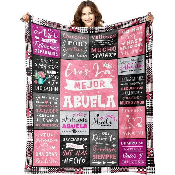 Regalos para Mama, Gifts for Abuela in Spanish, Mom Gifts from Daughter Son, Mom Birthday Gifts, Best Mom Ever Gifts, Mothers Day Christmas Valentines Day Birthday Gifts for Mom, Mom Blanket 50x60