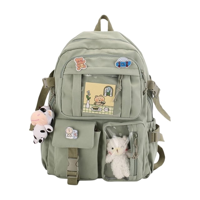 Mujeres Mochila de Viaje Gran Capacidad Impermeable Casual Mochilas Estudiantes Laptop Mochila verde SM SunniMix lindas mochilas