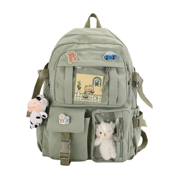 Mochila de dibujos animados para mujer, mochila escolar, bolsa de viaje, mochilas s para s verde Yuyangstore lindas mochilas