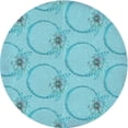 thumbnail image 1 of Ahgly Company Machine Washable Indoor Round Transitional Macaw Blue Green Area Rugs, 7' Round, 1 of 7