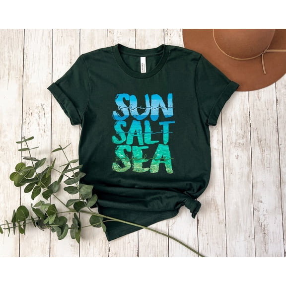 Sun Sand Salt Beach Shirt, Retro T-Shirt, Trendy Beach Shirts for Women, Summer Vacation Shirts, Womens Oversized Beach Shirt