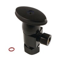 Kingston Brass CD53300VA 5/8" O.D x 3/8" O.D Anti-Seize Deluxe Quarter Turn Ceramic Hardisc Cartridge Angle Stop, Matte Black