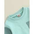 thumbnail image 4 of Baby Boys Pants Set, Contrast Color Long Sleeve Crew Neck Sweatshirt with Elastic Waist Sweatpants, 4 of 8