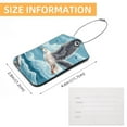 thumbnail image 5 of Seagull Square PU Leather Luggage Tags, 2 Pack, with Privacy Cover and Stainless Steel Ring - Suitable for Travel, Backpack, Handbag - Bag Tags, Handbag Tags, 5 of 7