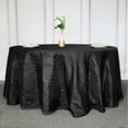 thumbnail image 6 of Efavormart 120" Black Accordion Crinkle Taffeta Rectangular Table Cover - Perfect for Wedding Ceremonies, Party Dacorations, Upscale Occasions, Birthday Celebrations, and Any Special Event, 6 of 11