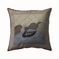 thumbnail image 5 of Quilted Moose Quilt, Hand cut and Appliqued cotton fabric motifs., 5 of 6