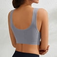 thumbnail image 4 of Qwertyu Wirefree Bras for Women Full Coverage No Underwire Everyday Bras Comfortable Wireless Jelly Bras Gray L, 4 of 4
