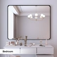 thumbnail image 5 of VIPLOOK Framed Wall Mounted Bathroom Vanity Mirror 59" * 36" - Brushed Bronze, 5 of 5