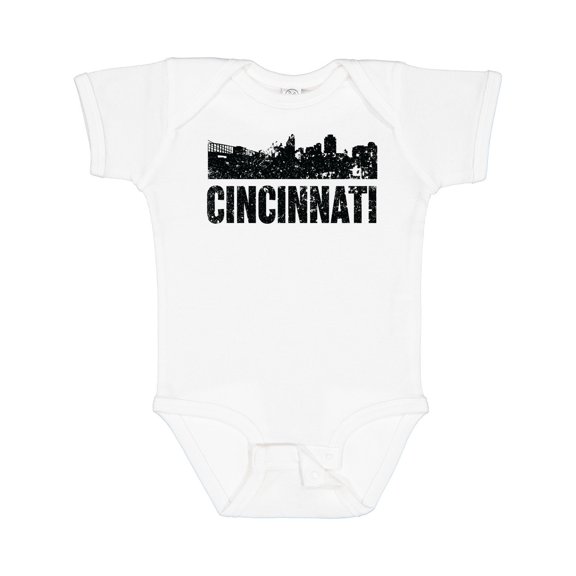 Inktastic Cincinnati Skyline Grunge Boys or Girls Baby Bodysuit