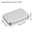 thumbnail image 2 of Uxcell Metal Tin Box, 3.43" x 2.36" x 0.71" Empty Tinplate Storage Containers with Lids, Silver Tone, 2 Pack, 2 of 4