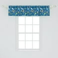 thumbnail image 2 of Ambesonne Under the Sea Valance Pack of 2, Fish Turtle Nautical, 54"X12", Dark Sky Blue Multicolor, 2 of 4