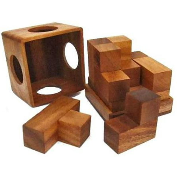 Soma Cube (Medium) - Wooden Brain Teaser Puzzle - Walmart.com - Walmart.com