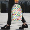 thumbnail image 2 of Easygdp Colorful Bus Mochila Ligera de 15 Pulgadas para Estudiantes, Mochila Cómoda para la Escuela y Viajes, Correas Ajustables, 2 of 6