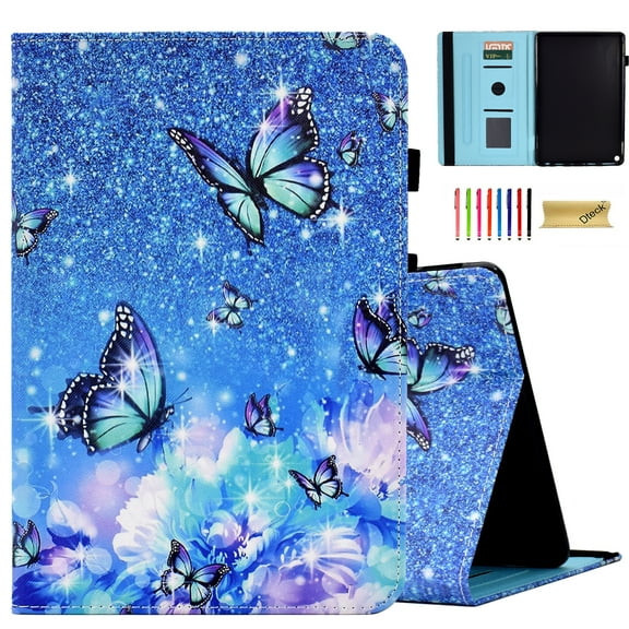New Amazon Kindle Fire Max 11 Tablet Case (13th Gen, 2023 Release), Dteck Auto Sleep Wake Smart Cover Synthetic Leather Fold Stand Wallet Flip Cute Kindle Fire Max 11 Kids Cover,Butterfly