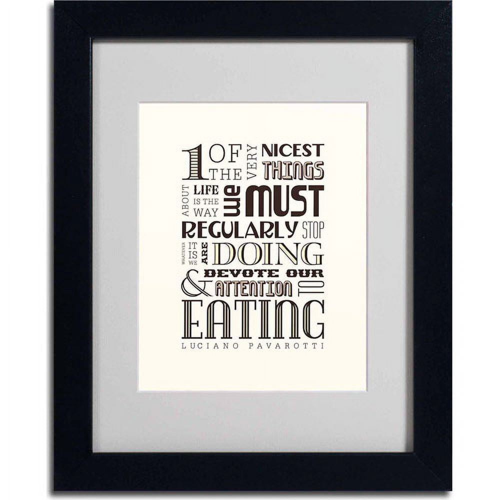 Trademark Fine Art "Take Time to Eat II" Canvas Art by Megan Romo, Black Frame