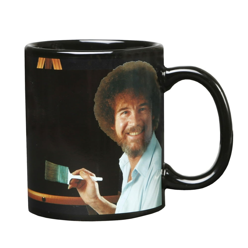 Bob Ross Heat Changing Mug Ceramic 11 oz. Painting Color Comes to