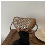 Aellinatey Elegant Studded Underarm Bags for Women Shoulder Bag Travel Satchel Purse