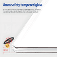 thumbnail image 6 of Rizzon Shower Doors 56-60" W x 70" H Full Aluminum Frame Double Sliding Bathroom Glass Shower Door, 8mm Thick Clear SGCC & ANSI Certified Tempered Glass, Matte Black, 6 of 7