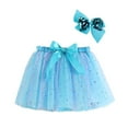 thumbnail image 3 of XAOFW Girl's Skirts Kids Star Sequins Partywear Mesh Ballet Dance Skirt With Hairclip Outdoor Activities Stylish Skirts, 3 of 6