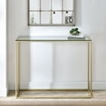 thumbnail image 5 of Manor Park Modern Minimalist Rectangle Entryway Table, Glass/Gold, 5 of 7