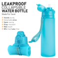 thumbnail image 2 of Botella de agua plegable TakeToday de silicona plegable de 600 ml, 2 of 8