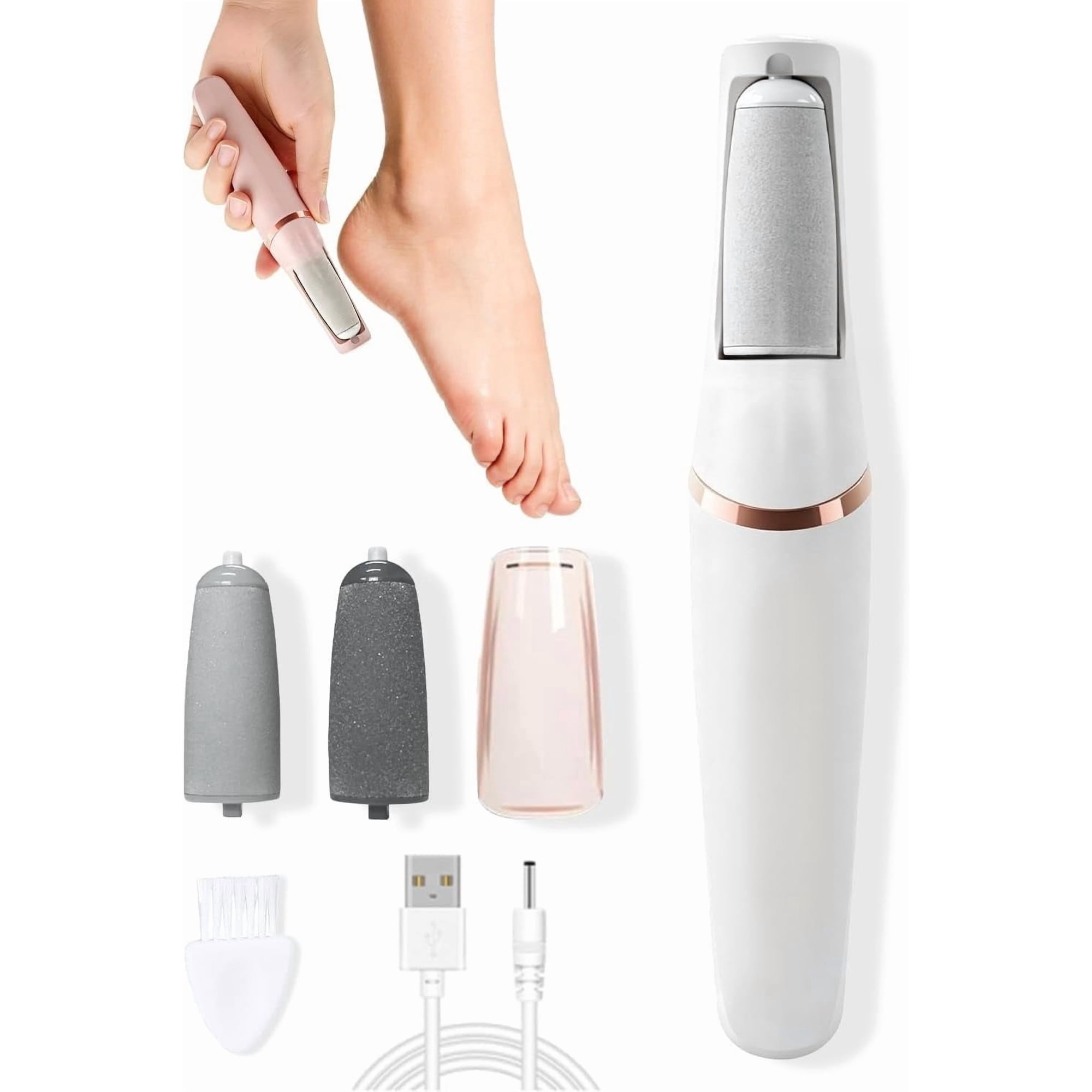 Callus Remover for Feet, Electric Foot Callus Remover Rechargeable Pedicure Tools Smooth Pedicure Wand Electronic Foot File, Feet Care for Removes Dry Hard & Dead Skin Ideal Gift