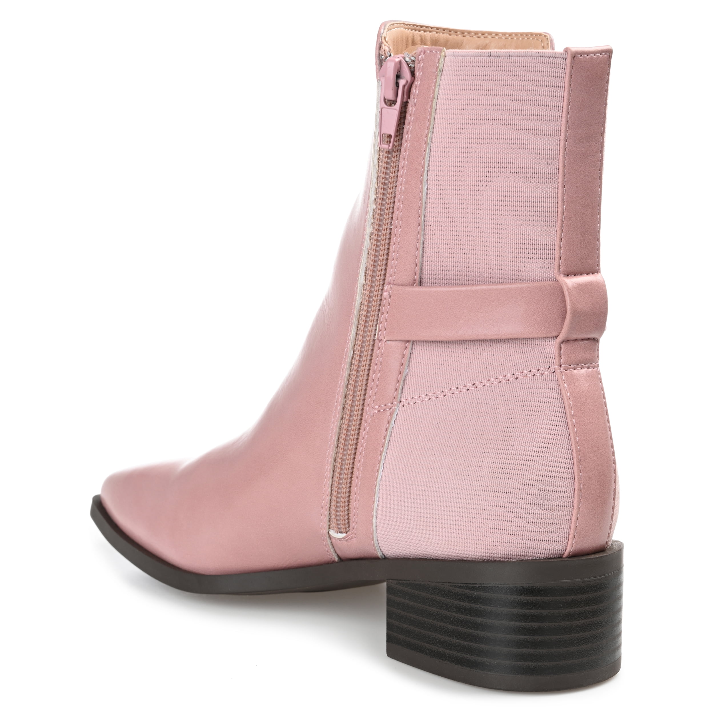 Journee Womens Aubrie Inside Zip Stacked Heel Booties, Widths Available
