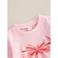 thumbnail image 6 of aturustex Toddler Baby Girl 2Pcs Tracksuits Outfits 3M 6M 12M 18M 2T 3T Infant Long Sleeve Sweatshirt Bow Print Pullovers Crew Neck Tops + Sweatpants uits Kids Cute Daily Spring Fall Clothes, 6 of 7