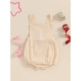 thumbnail image 2 of Suealasg Baby Boy Girl Birthday Overalls Candle Letter Print Square Neck Sleeveless Romper Newborn Boys Girls Summer Casual Cute Jumpsuit, 2 of 7