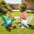 thumbnail image 4 of Gymax Chaise Adirondack pour Enfants Chaise d'Extérieur pour Enfants avec Dossier Haut Incliné Blanc, 4 of 9