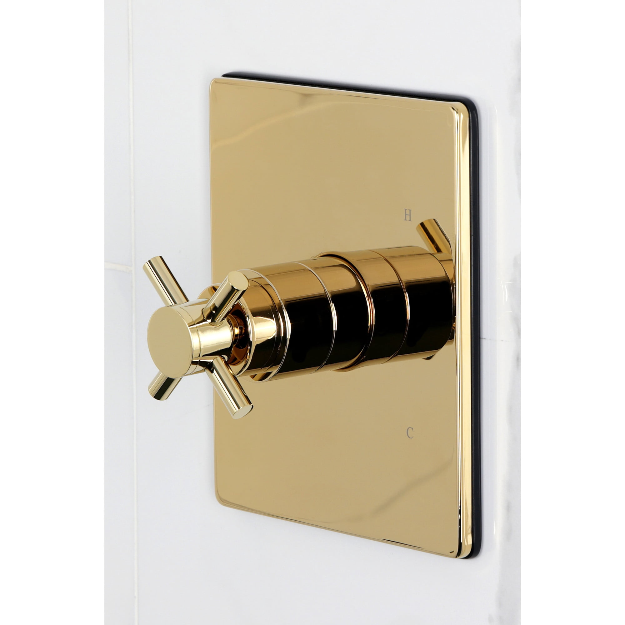 Kingston Brass KB6342DXTO Concord Single-Handle Pressure Balanced Tub Faucet in Polished Brass