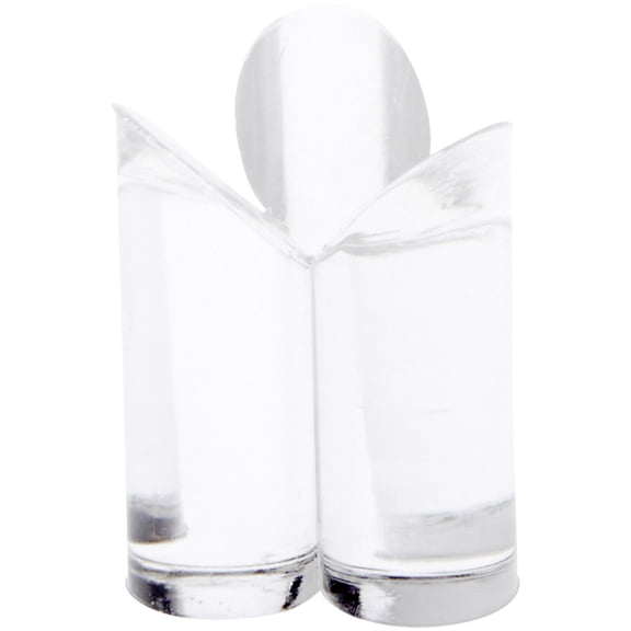 Plymor Clear Acrylic 3-Prong Sphere Stand to Hold Egg, Marble, Ball or Sphere, 2" H x 1.5" W x 1.5" D