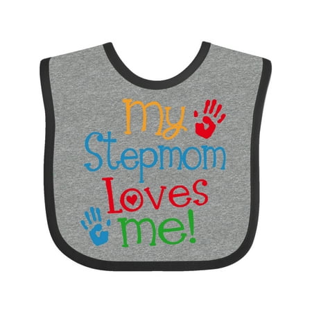 

Inktastic My Stepmom Loves Me Outfit Gift Baby Boy or Baby Girl Bib