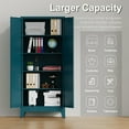 thumbnail image 6 of Tall Kitchen Pantry Storage Cabinet,Metal Blue Cabinets With Doors and Adjustable Shelves,Garage Storage Cabinets,Large Steel Shop Cabinet With Lock,Lockable Tool Cupboard For Living Room (Blue), 6 of 17