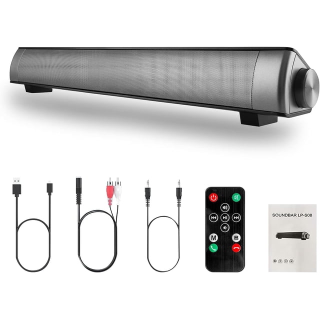 Reproductor Bluetooth,Altavoz Inalámbrico Bluetooth, con Conexión AUX/TF Sonido Envolvente Estéreo de 360, Reproducción Manos Libres, ,Minisistema de Audio para TV,Altavoces de Cine en Casa (Plata)