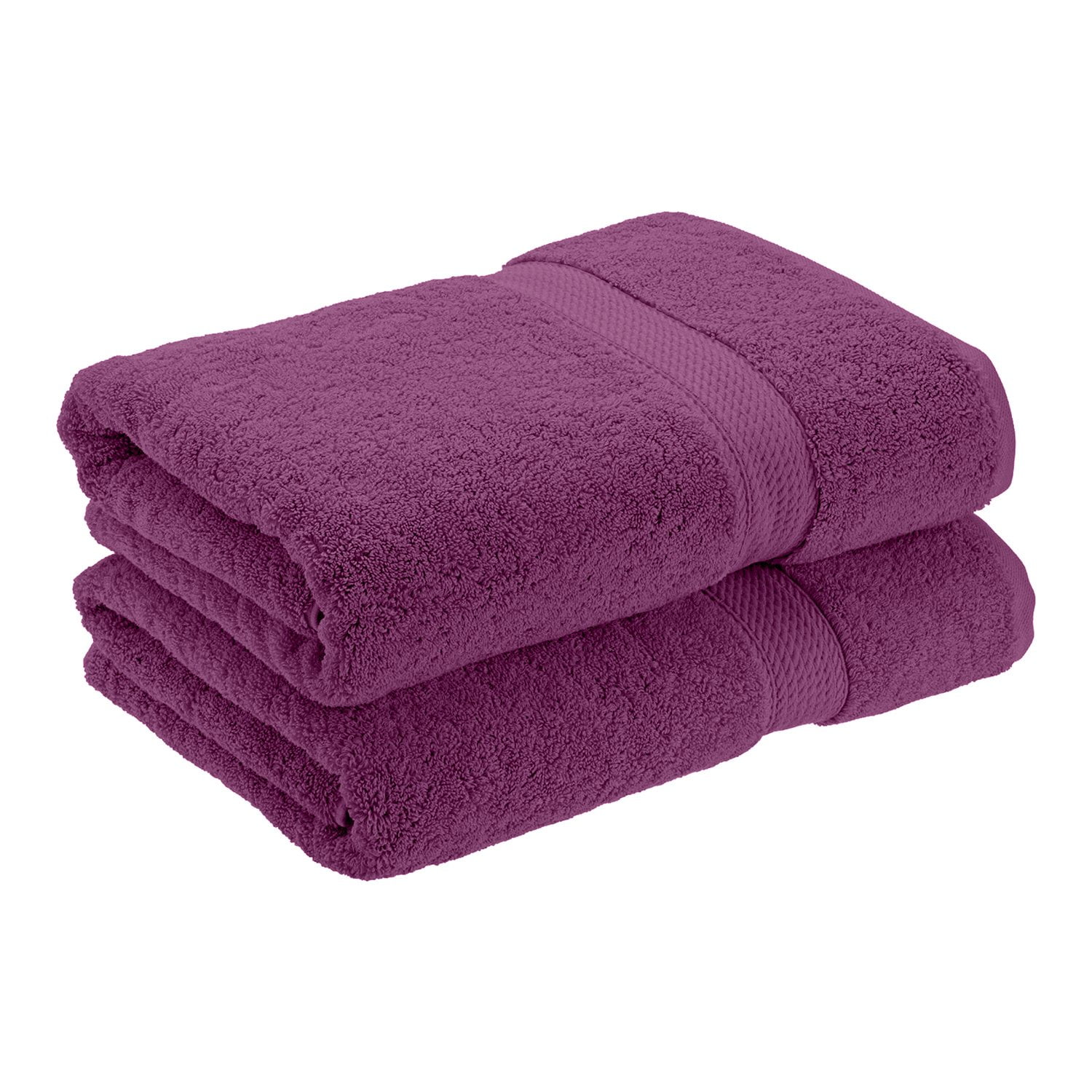 Egyptian Cotton 900 GSM Hotel Quality 2-Piece Bath Towel Set Plum 