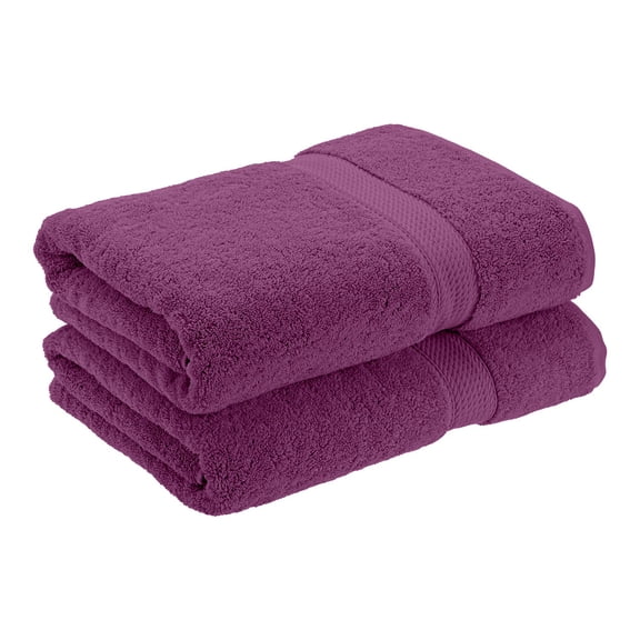 Egyptian Cotton 900 GSM Hotel Quality 2-Piece Bath Towel Set Plum